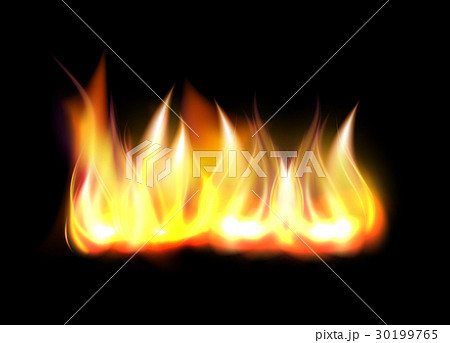 Realistic fire flame vector element 30199765