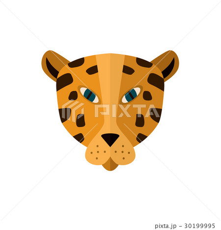 Leopard head icon in flat design Leopard head icon in flat design 30199995