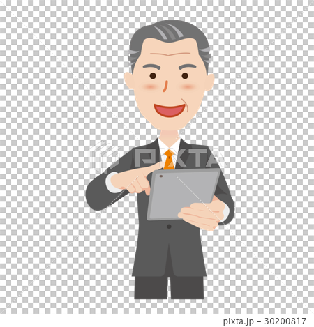 Senior Businessman Tablet PC Senior Businessman Tablet PC 30200817
