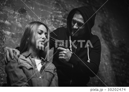 Monstrous raging law breaker bullying his victim Monstrous raging law breaker bullying his victim 30202474