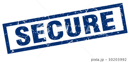 square grunge blue secure stamp 30203992