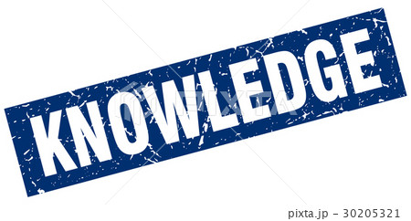 square grunge blue knowledge stamp 30205321