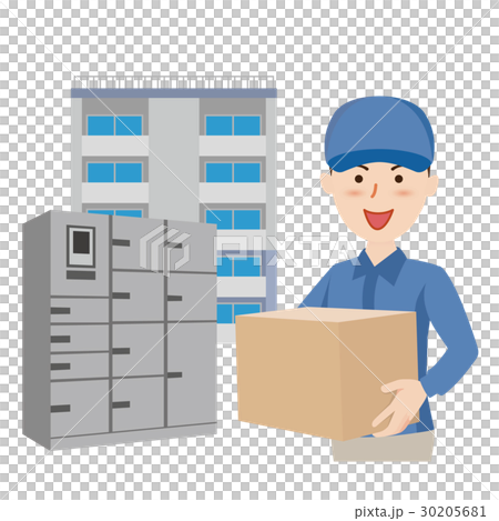 作業員　配達　宅配ボックス 30205681