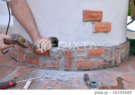 Making a Hole With Chisel Making a Hole With Chisel 30205689