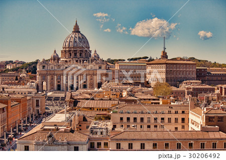 Vatican city. St Peter's Basilica. Panoramic view 30206492