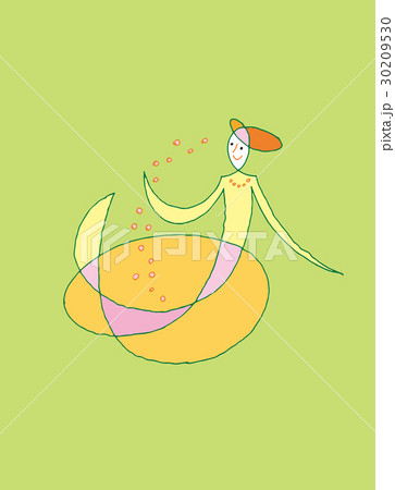 一筆書き　花のひと1 30209530