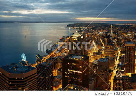 Seattle rooftop panorama 30210476