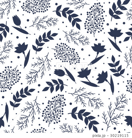 Vintage floral seamless pattern vector 30219115