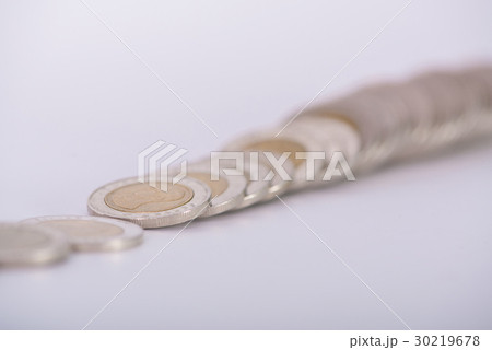 Stack of coins, on white background 30219678
