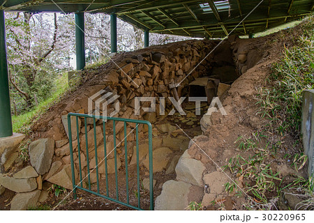 静岡県沼津市 井田松江古墳群 いたすんごうこふんぐん 18号石室内部の写真素材