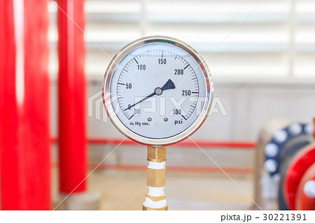 fire water pump pressure gauge installed on pipe 30221391