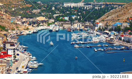 Balaklava Bay in Sevastopol city from the height Balaklava Bay in Sevastopol city from the height 30221883