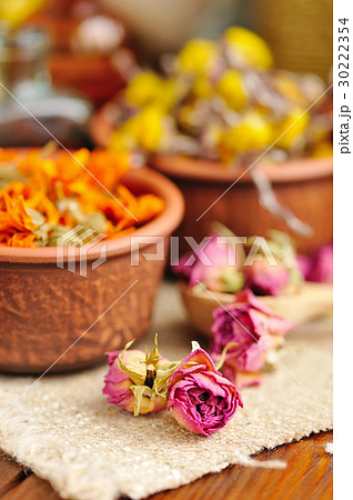 Dried flowers rose, herbal medicine 30222354