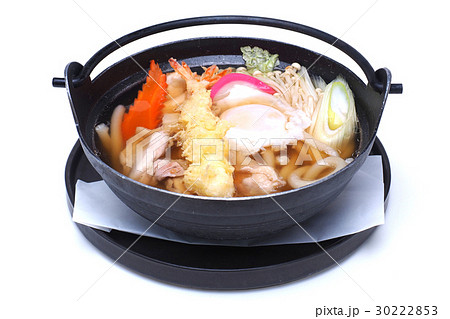 Nabeyaki Udon , Japanese Hot Pot noodles isolated 30222853