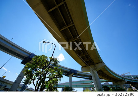 首都高速 辰巳JCT　2017年4月　広角　f 30222890