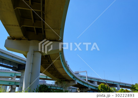 首都高速 辰巳JCT　2017年4月　広角　h 30222893