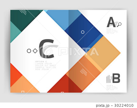 Squares and rectangles a4 brochure template 30224010