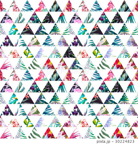 Tropical watercolor pattern 30224823