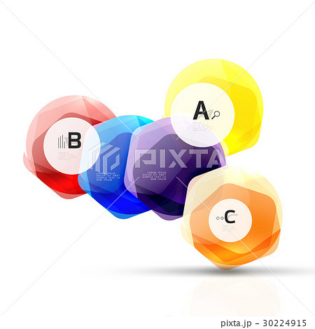 Glass modern geometrical hexagon abstract 30224915