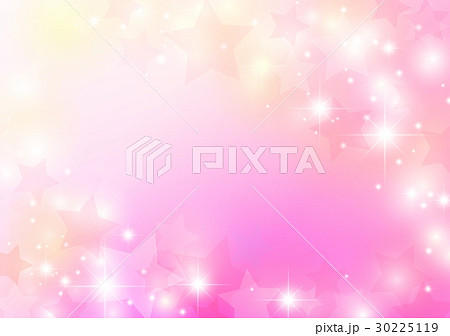 キラキラと星の背景ピンクのイラスト素材