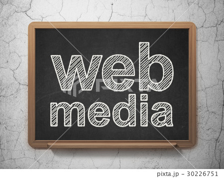 Web development concept: Web Media on chalkboard Web development concept: Web Media on chalkboard 30226751