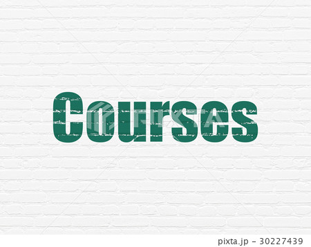 Education concept: Courses on wall background 30227439
