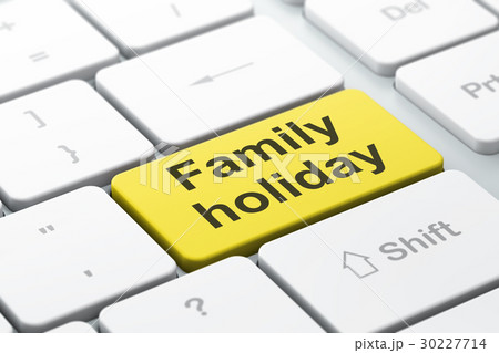 Vacation concept: Family Holiday on computer Vacation concept: Family Holiday on computer 30227714