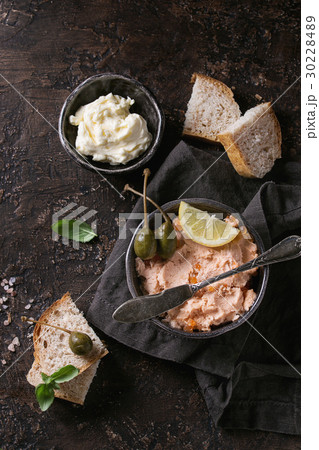 Salmon pate with red caviar Salmon pate with red caviar 30228489