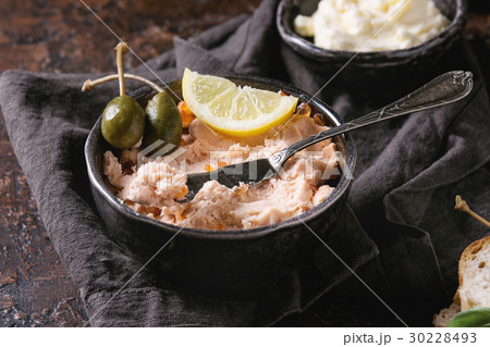 Salmon pate with red caviar 30228493