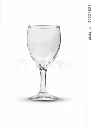 Empty drinking wine glass on white backgorund. 30229823