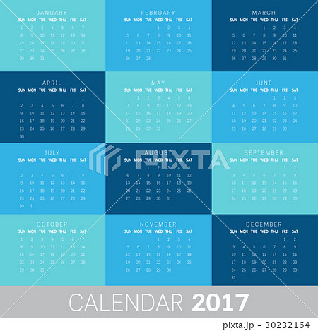 Calendar 2017 template design. 30232164