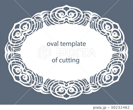 Greeting  card with decorative  oval border 30232462