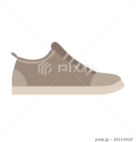Grey Trainer Shoe, Isolated Footwear Flat Icon Grey Trainer Shoe, Isolated Footwear Flat Icon 30233939
