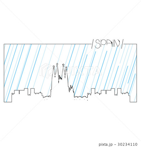 Isolated skyline of Barcelona Isolated skyline of Barcelona 30234110