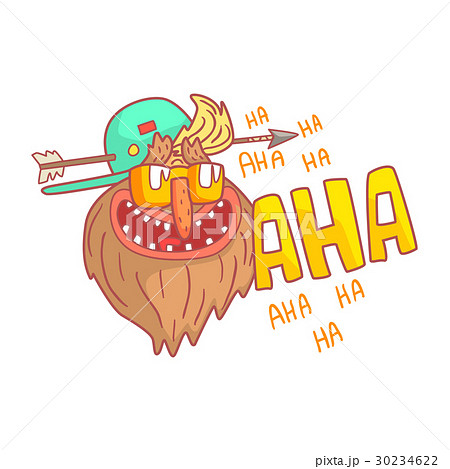 Crazy mature punk rocker with arrow in his head 30234622