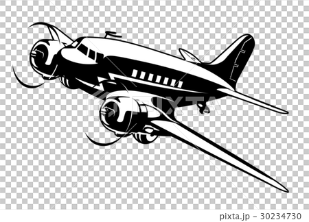 Cartoon Retro Airplane 30234730