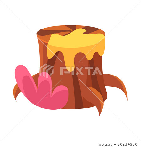 Glazed chocolate stump. Colorful cartoon vector Glazed chocolate stump. Colorful cartoon vector 30234950