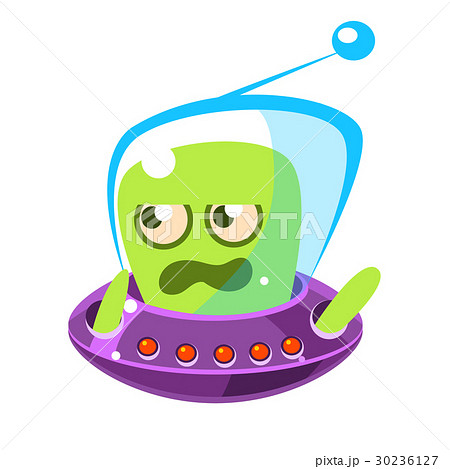 Irritated and annoyed green allien, cute cartoon Irritated and annoyed green allien, cute cartoon 30236127