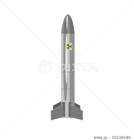 Nuclear bomb with radiation sign. Military weapon 30236580
