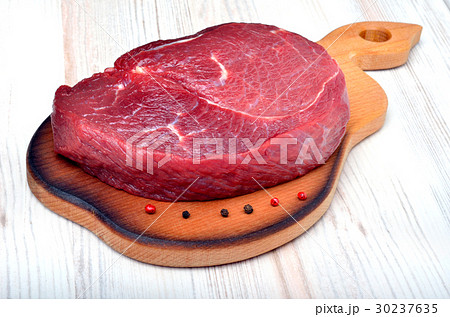 Raw beef steak. 30237635