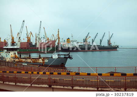 Cargo cranes, Odessa sea port 30237819