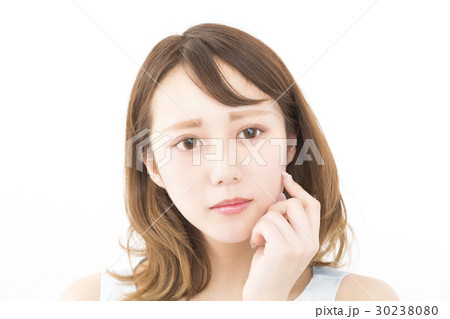 ビューティ 若い女性 考える 悩む ビューティ 若い女性 考える 悩む 30238080