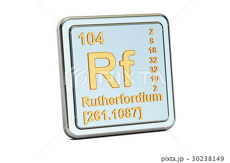 Rutherfordium Rf, chemical element sign Rutherfordium Rf, chemical element sign 30238149