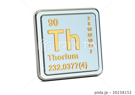 Thorium Th, chemical element sign. 3D rendering Thorium Th, chemical element sign. 3D rendering 30238152