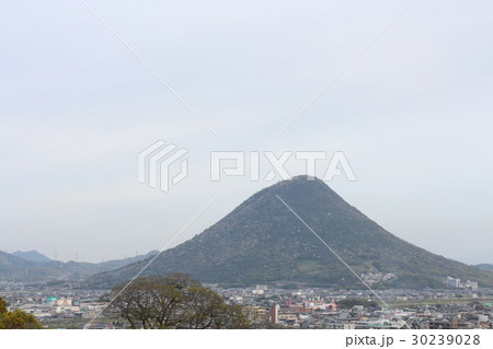 丸亀城から見た春の讃岐富士 30239028