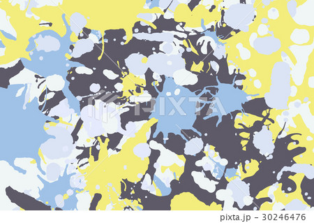 Yellow blue grey ink splashes background 30246476