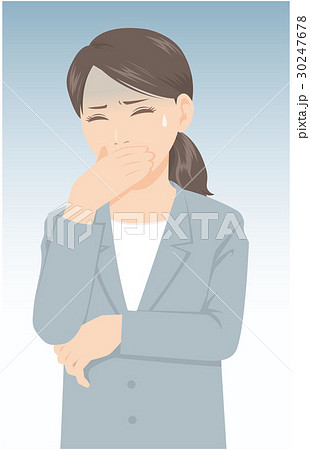 スーツの女性 吐き気　体調不良 30247678