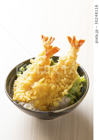 海老天丼の写真素材