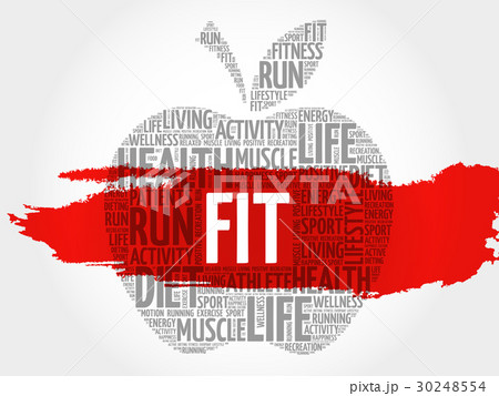 イラスト素材: FIT apple word cloud