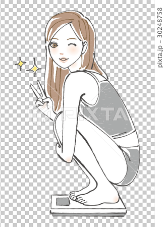 一個女人樂意騎在規模上 一個女人樂意騎在規模上 30248758